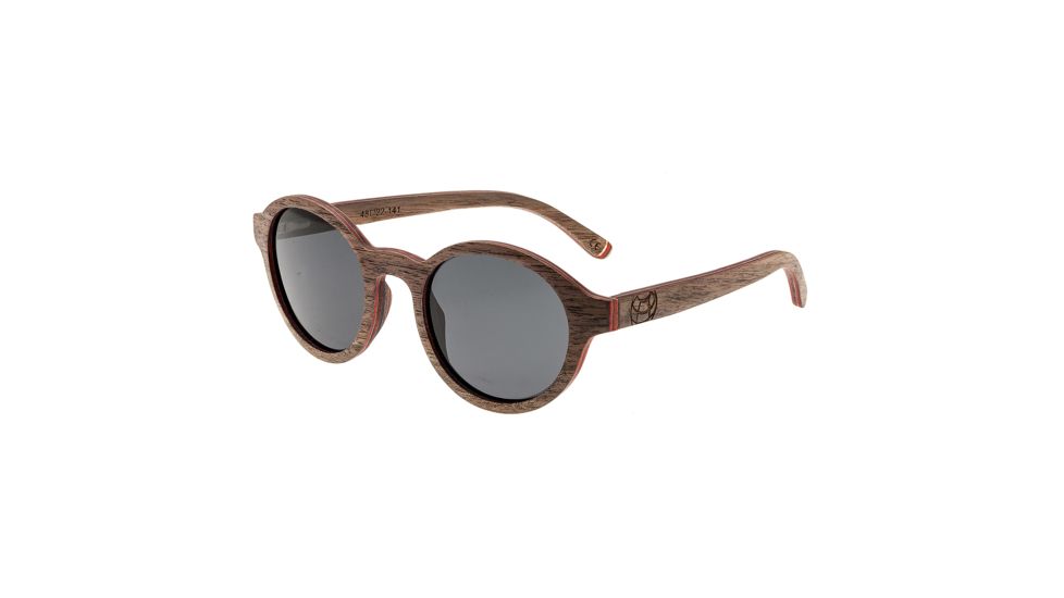 Earth Wood Maho Sunglasses, Brown Frame, Black Lenses, ESG085B