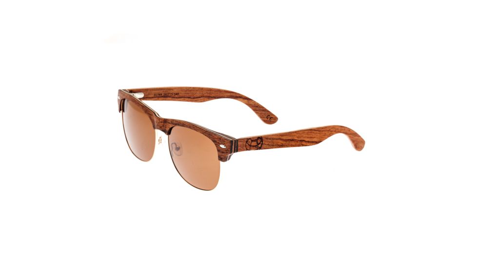 Earth Moonstone Polarized Sunglasses, Rosewood &amp; Ebony/Brown, ESG017RB