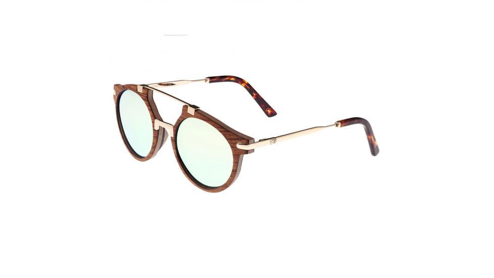 Earth Petani Polarized Sunglasses, Annato/Gold-Green, One Size, ESG034AN