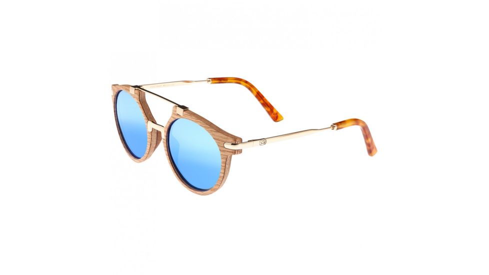 Earth Petani Polarized Sunglasses, White Oak/Blue, One Size, ESG034WO