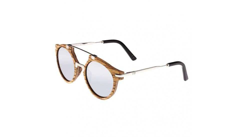 Earth Petani Polarized Sunglasses, Zebra/Silver, One Size, ESG034ZW