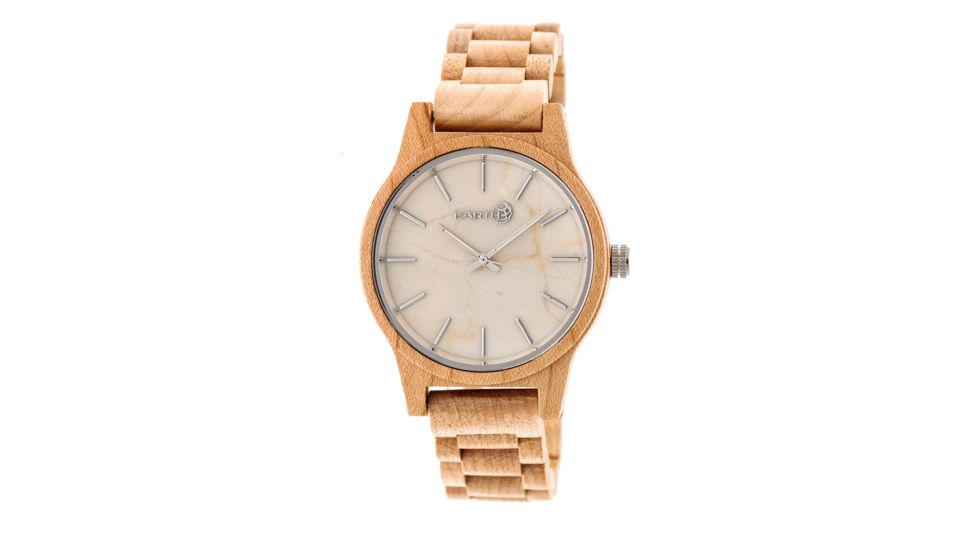 Earth Wood Tuckahoe Marble-Dial Bracelet Watch, Multicolor/Khaki/Tan ETHEW4801