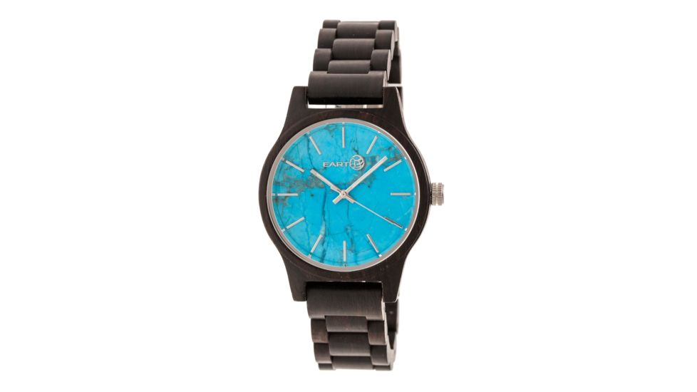 Earth Wood Tuckahoe Marble-Dial Bracelet Watch, Multicolor/Black ETHEW4805