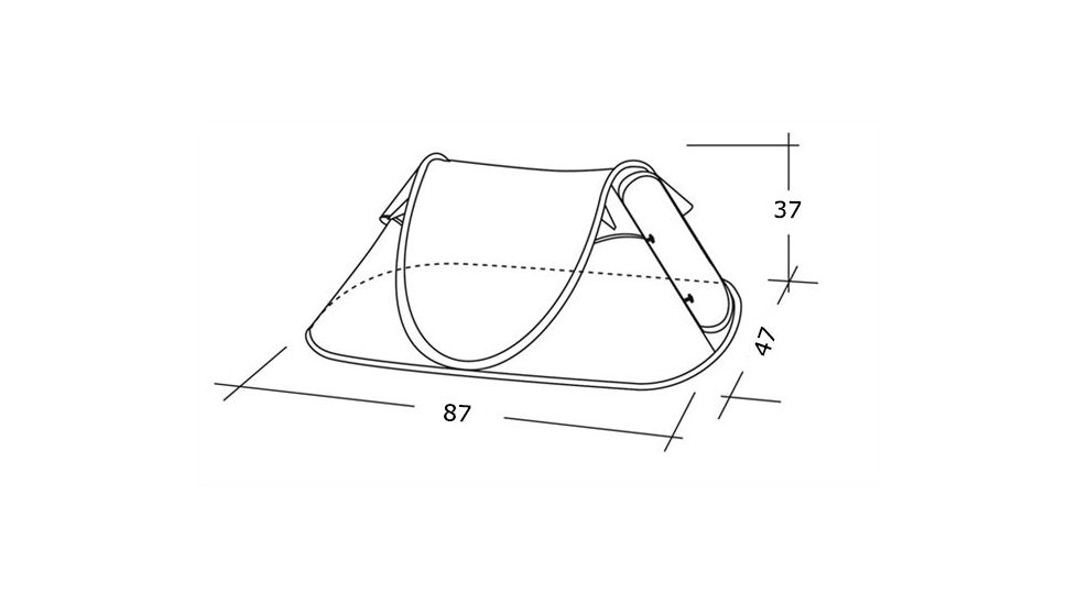 Easy Camp 2-Person Double Daybreak Pop-Up Tent, Light/Dark Blue, 5709388080134