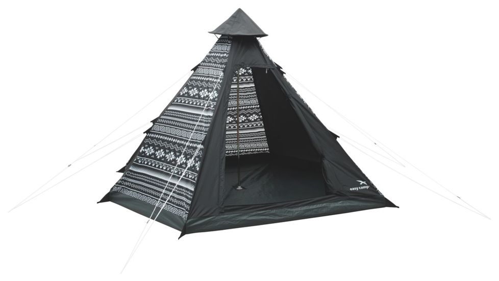 Easy Camp 2 Person Tipi Tent, Tribal Black / White 120179