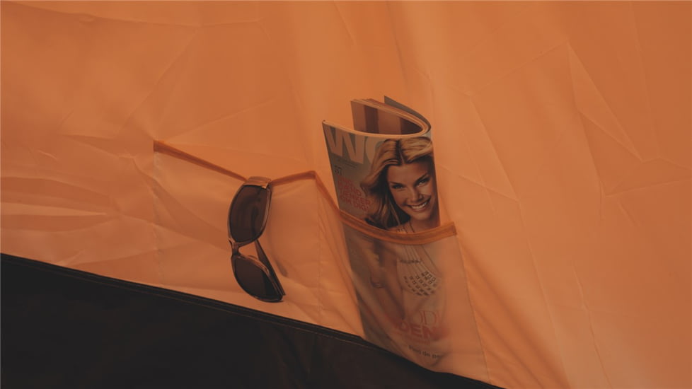 Easy Camp 3 Person Eclipse 300 Tent, Orange / Gold 120186