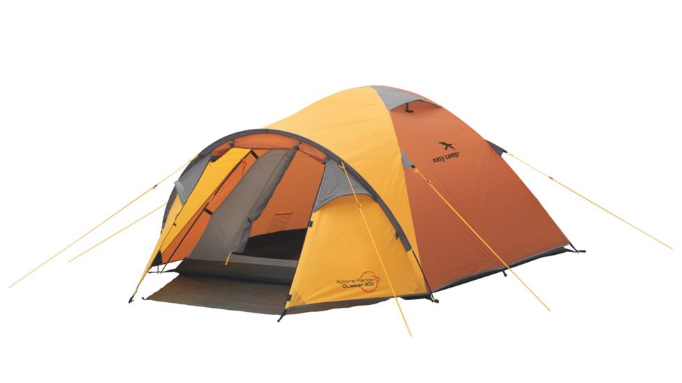 Easy Camp 3 Person Quasar 300 Tent, Orange / Gold 120193