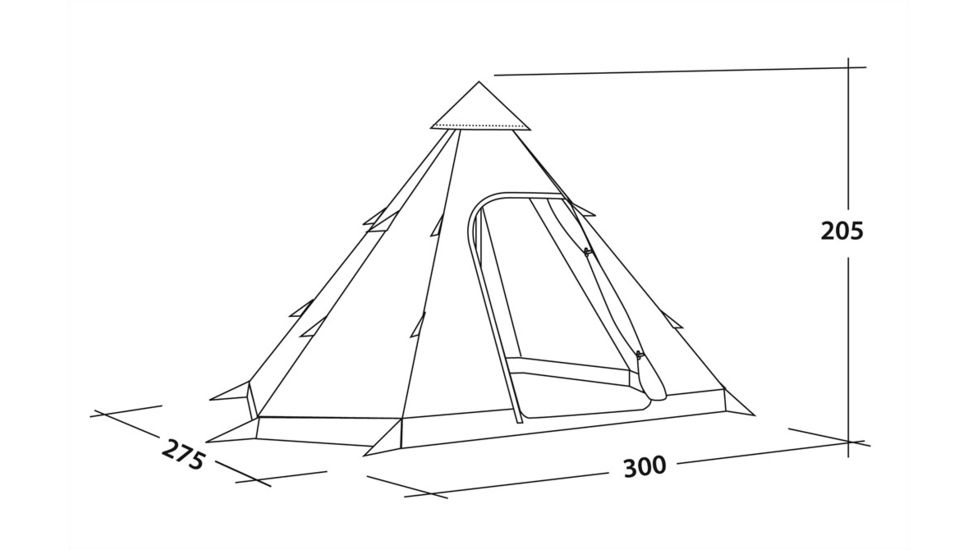 Easy Camp 4-Person Carnival Tipi Tent, Light/Dark Blue, 5709388080158