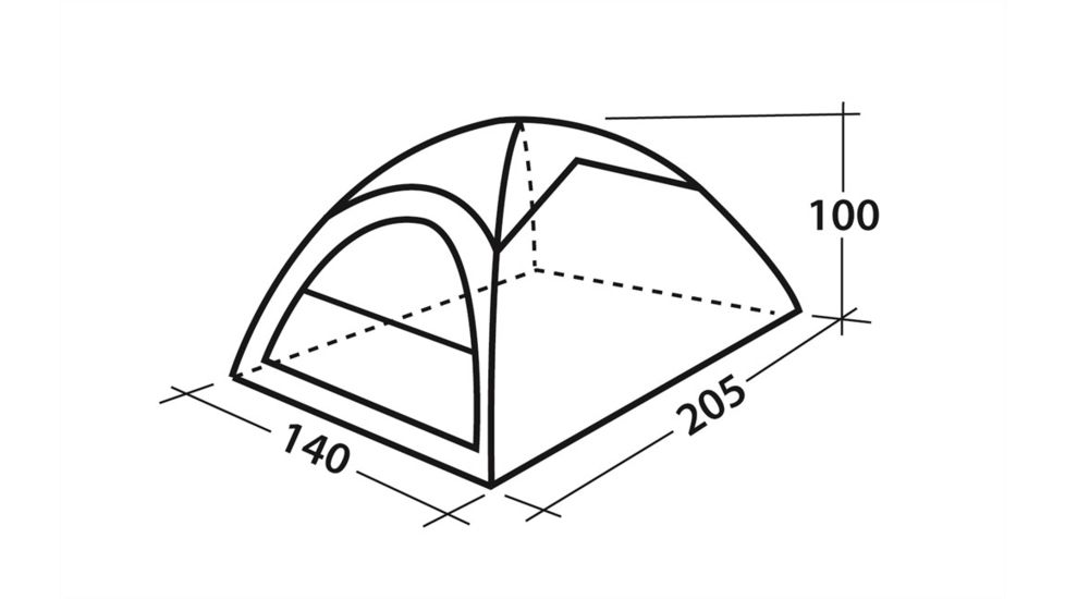 Easy Camp Double Comet 200 Dome Tent, Light/Dark Blue 120276
