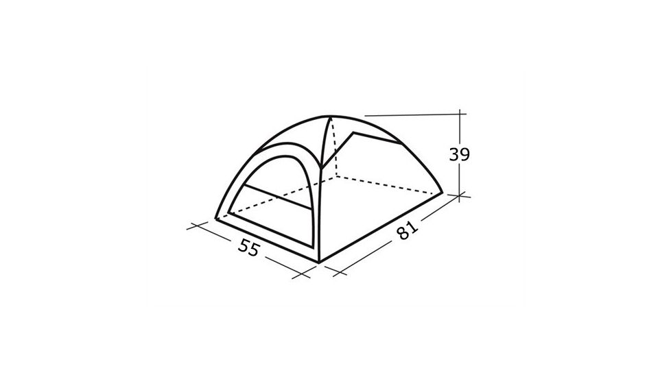Easy Camp Double Comet 200 Dome Tent, Light/Dark Blue, 5709388081605