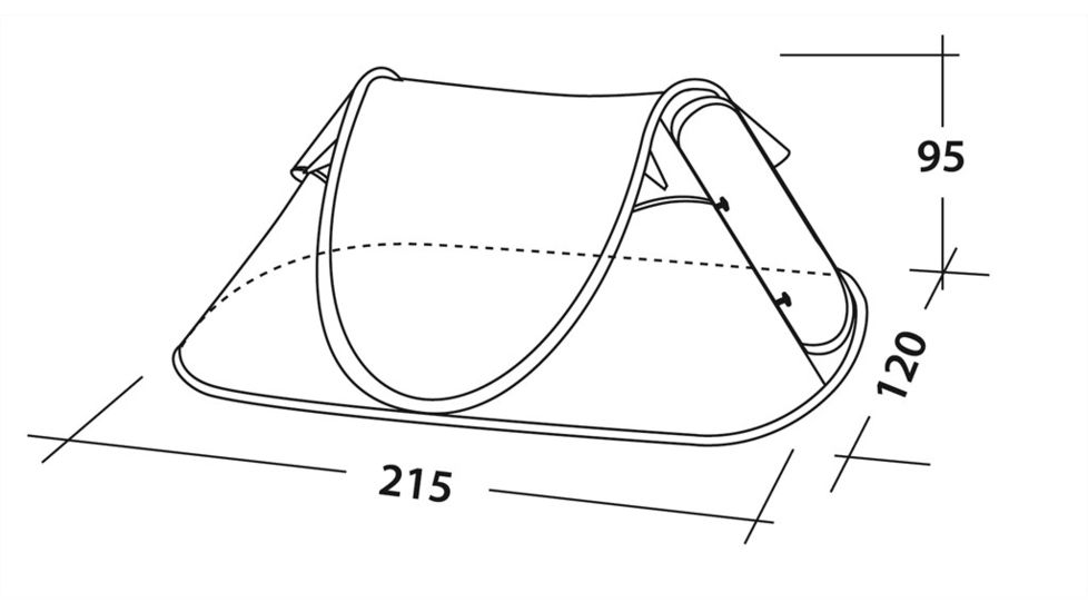 Easy Camp Double Daybreak Pop-Up Tent, Light/Dark Blue 120257