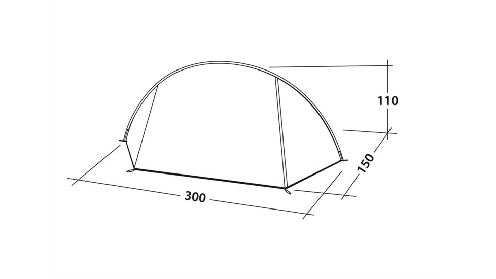 Easy Camp Double Nightfall Single Hoop Tent, Light/Dark Blue 120260