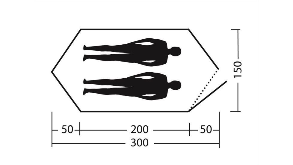 Easy Camp Double Nightfall Single Hoop Tent, Light/Dark Blue 120260