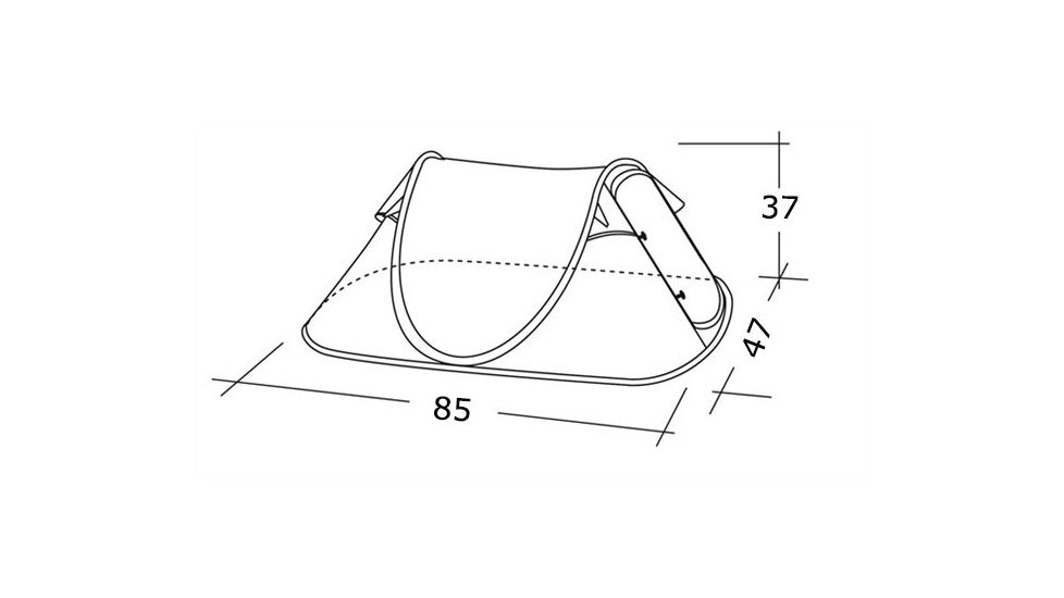 Easy Camp 2-Person Double Nighttide Pop-Up Tent, Light/Dark Blue, 5709388080196
