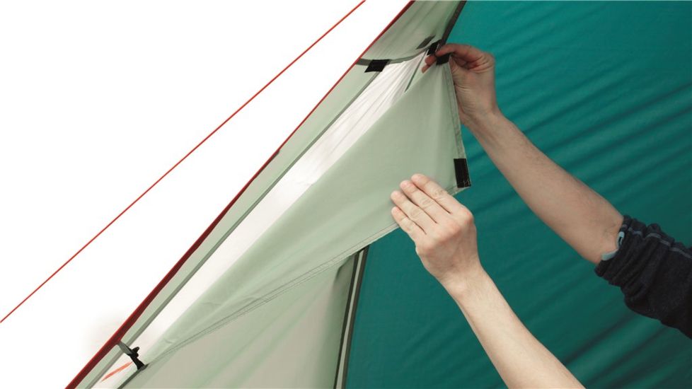 Easy Camp 4-Person Galaxy 400 Tunnel Tent, 2 Rooms, Light/Dark Blue, 5709388076533