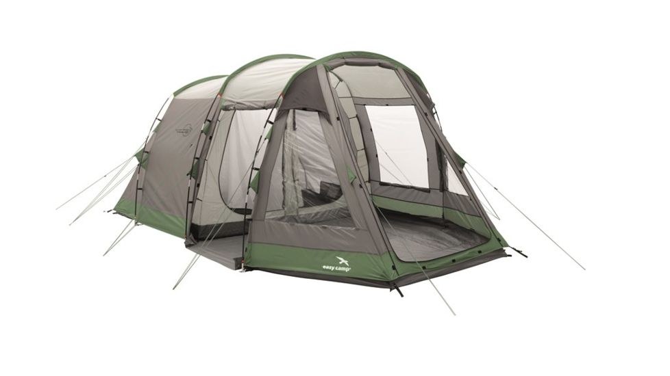 Easy Camp Huntsville 400 Tunnel Tent - 4 Person, 3 Rooms, Light/Dark Blue 120265