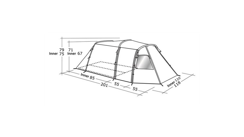 Easy Camp Huntsville 500 Tent - 5 Person, Gray / Silver, 120182