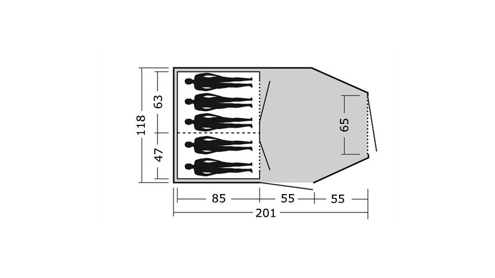 Easy Camp Huntsville 500 Tent - 5 Person, Gray / Silver, 120182