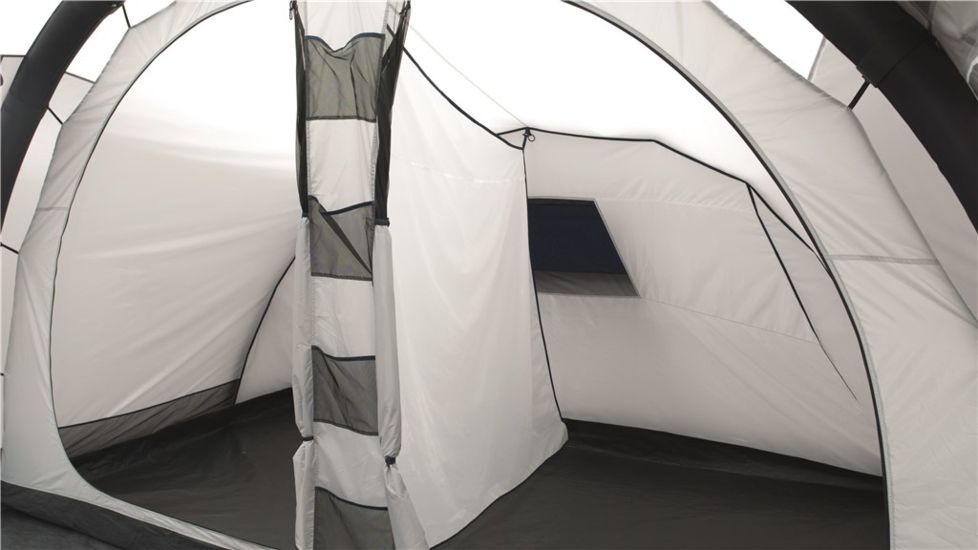 Easy Camp Hurricane 500 Inflatable Tunnel Tent - 5 Person, 3 Rooms, Light/Dark Blue 120254