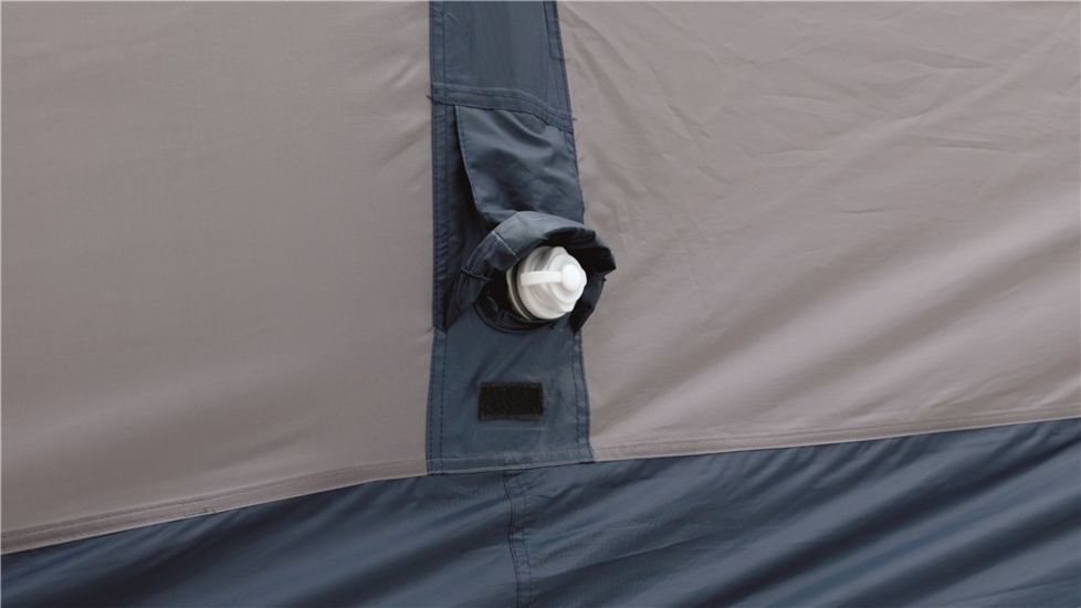 Easy Camp Hurricane 500 Inflatable Tunnel Tent - 5 Person, 3 Rooms, Light/Dark Blue 120254