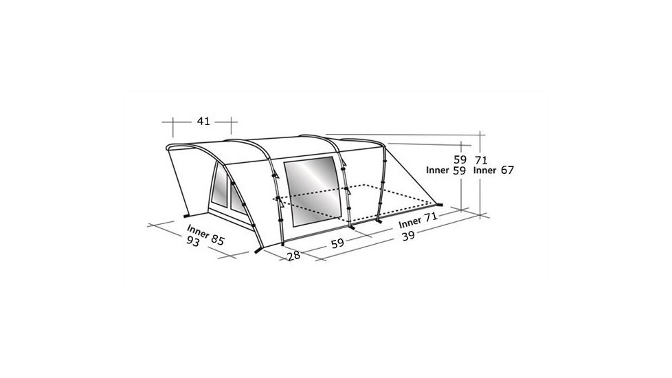Easy Camp Palmdale 300 Tent Footprint - 3 Person, Black, 180047