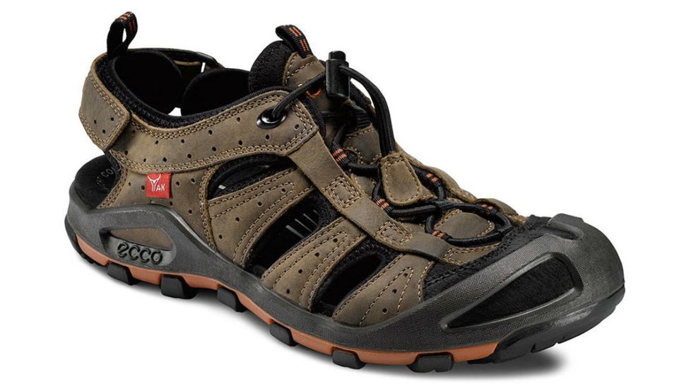 ECCO Cerro Sandal - Men's-Blk/Navajo Brown-Medium-42