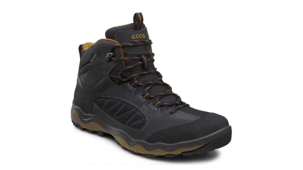 ECCO Ulterra Mid GTX Hiking Boot - Mens-Blk/Blk/Tobacco-Medium-47