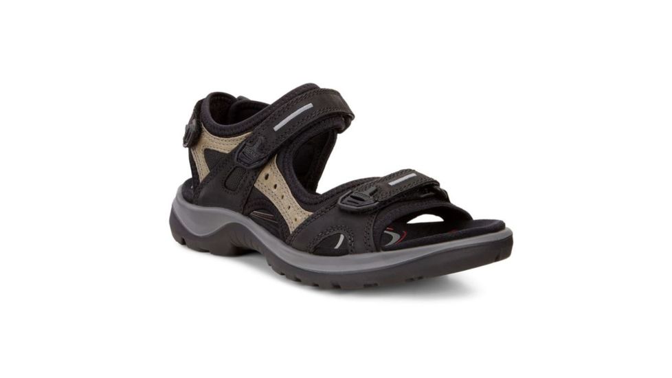 ECCO Yucatan Offroad Nubuck Sandals - Women's, Black/Mole/Black, 35 EU 069563-50034-35
