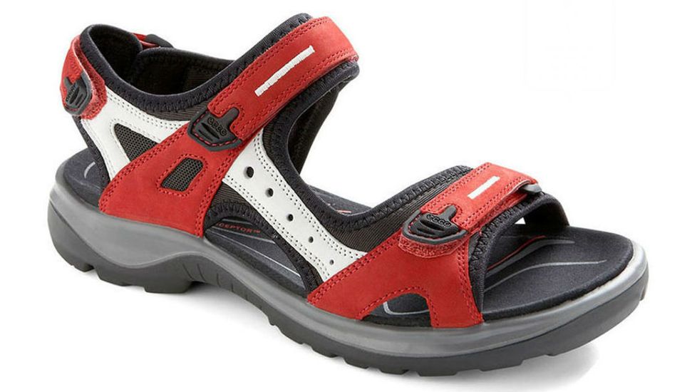 ECCO Yucatan Sandal - Womens-Chili/Concrete/Blk-Medium-38