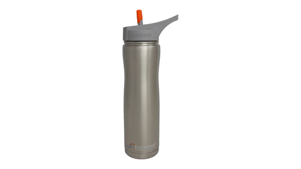 Eco Vessel Aqua Vessel Insulated Filtration Bottle - 24 oz-Silver Express