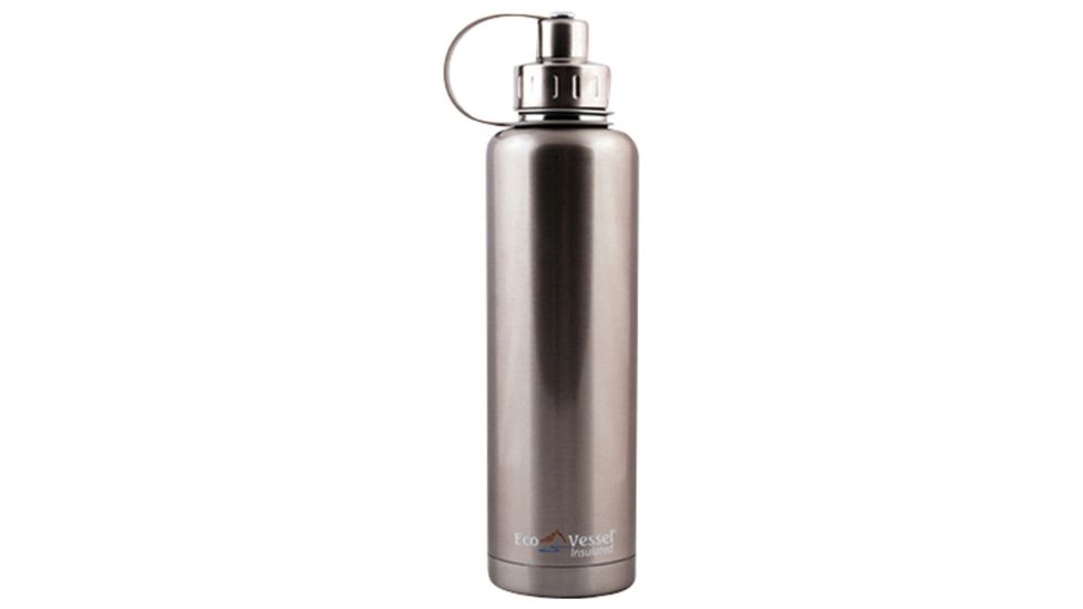Eco Vessel Bigfoot Insulated Bottle, 45 Oz, Silver, CAP1300SE