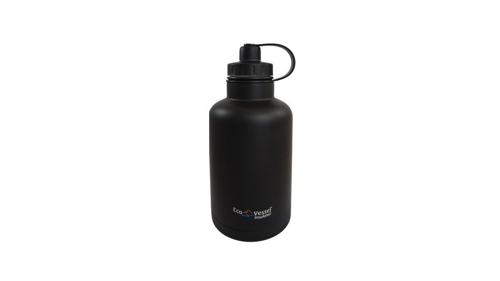 Eco Vessel The Boss TriMax Triple Insulated Stainless Steel Growler, Black Shadow, 64 oz, GRL1900BS