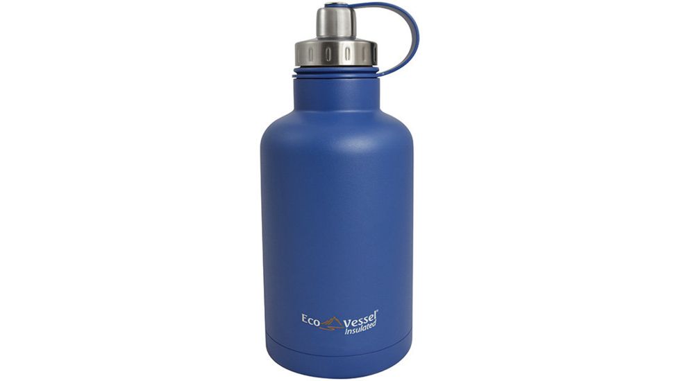 Eco Vessel The Boss TriMax Triple Insulated Stainless Steel Growler, Hudson Blue, 64 oz, GRL1900HB