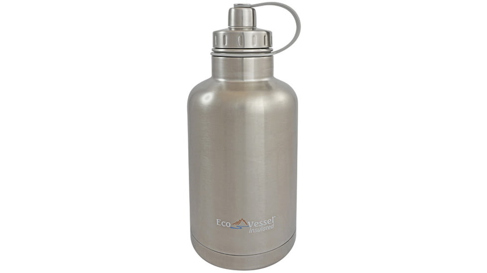 Eco Vessel The Boss TriMax Triple Insulated Stainless Steel Growler, Silver Express, 64 oz, GRL1900SE