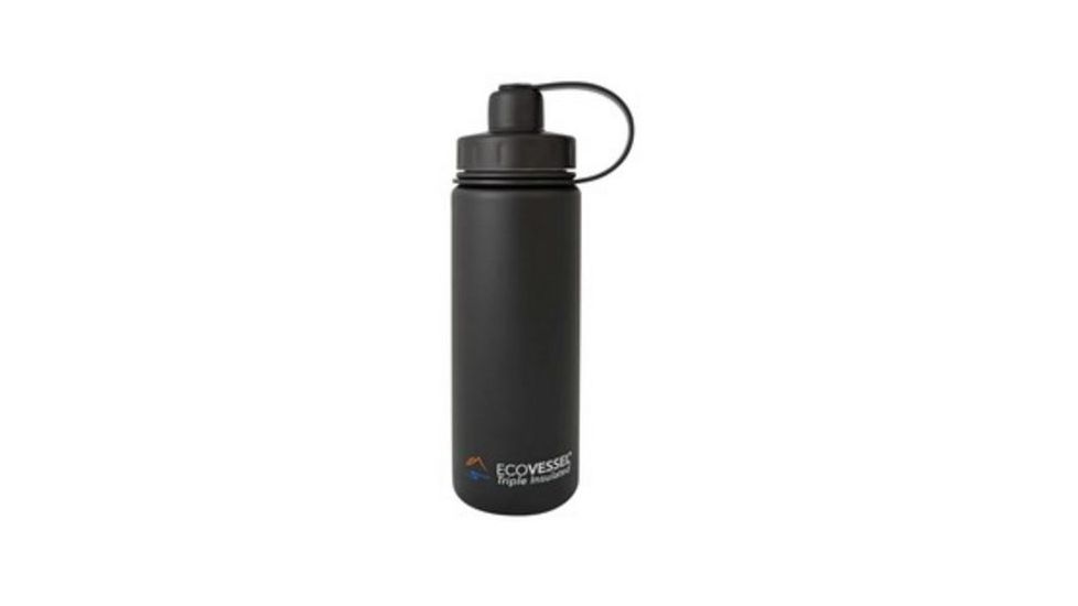 Eco Vessel Boulder Insulated Water Bottle, 20 Oz, Black, BLD600BS