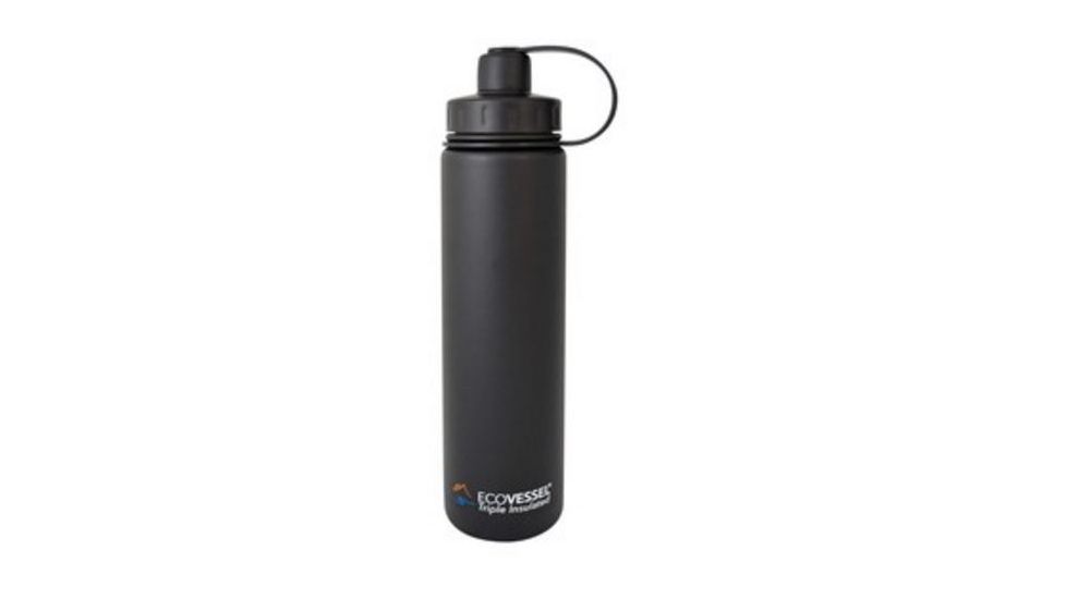 Eco Vessel Boulder Insulated Water Bottle, 24 Oz, Black, BLD700BS
