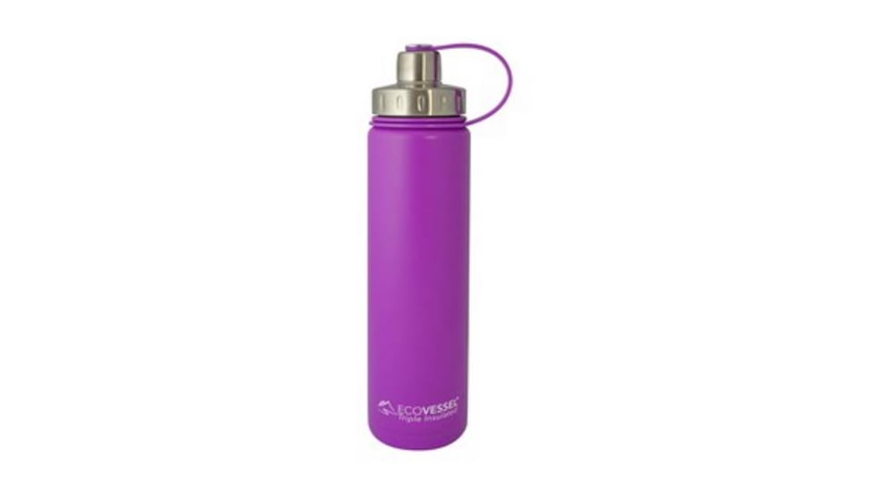 Eco Vessel Boulder Insulated Water Bottle, 24 Oz, Purple, BLD700PH