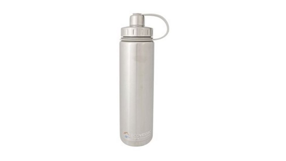 Eco Vessel Boulder Insulated Water Bottle, 24 Oz, Silver, BLD700SE