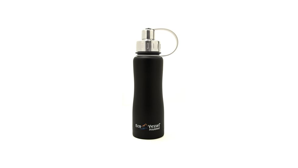 Eco Vessel Boulder Triple Insulated Stainless Steel Bottle-Black Shadow-17 oz