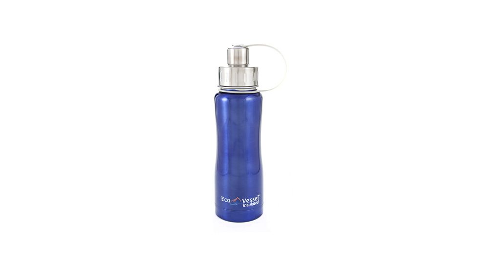 Eco Vessel Boulder Triple Insulated Stainless Steel Bottle-Blue Glow-17 oz