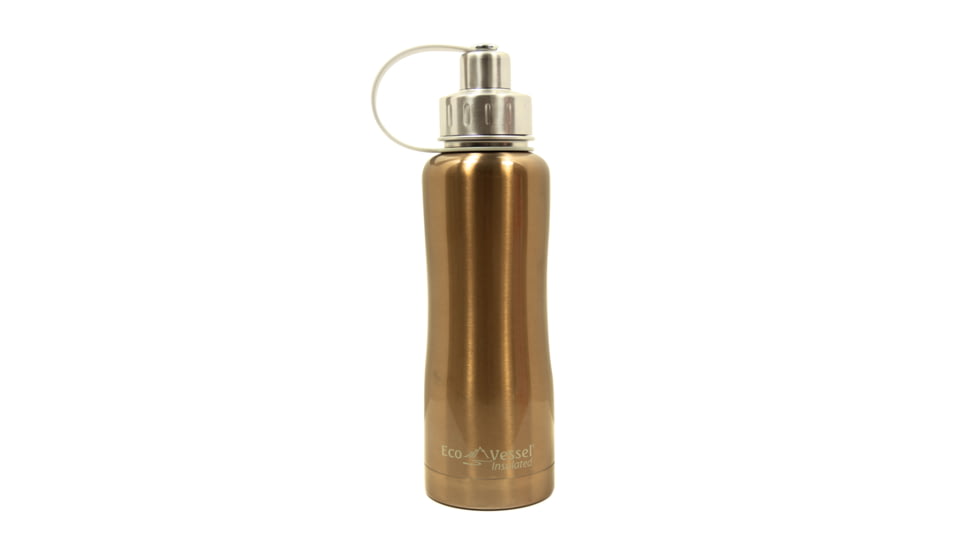 Eco Vessel Boulder Triple Insulated Stainless Steel Bottle-Gold-25 oz
