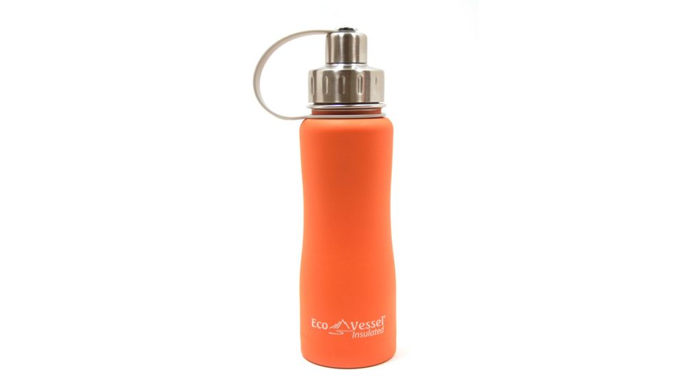 Eco Vessel Boulder Triple Insulated Stainless Steel Bottle-Orange-17 oz