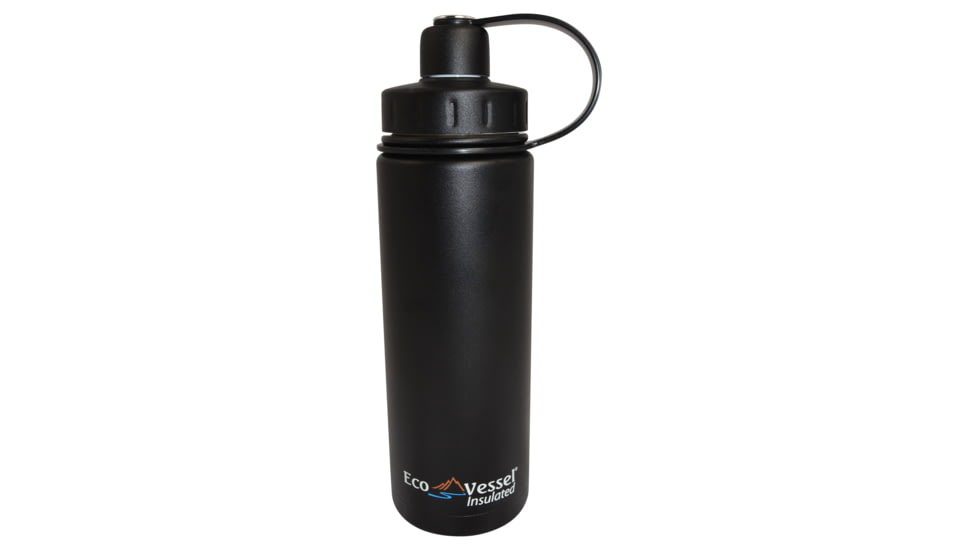 Eco Vessel Boulder Triple Insulated Water Bottle - 20 oz-Black Shadow