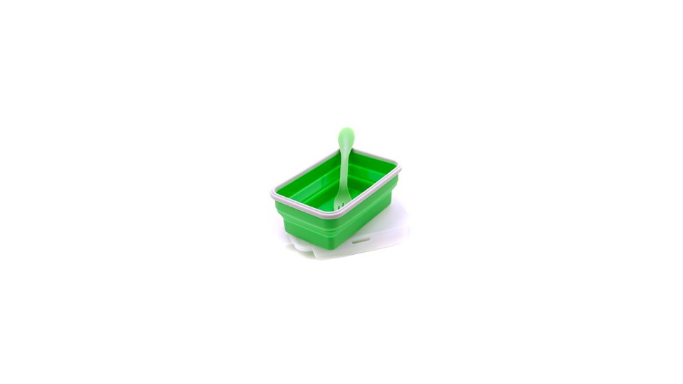 Eco Vessel Collapsible Silicone Single Compartment Lunchbox-Green