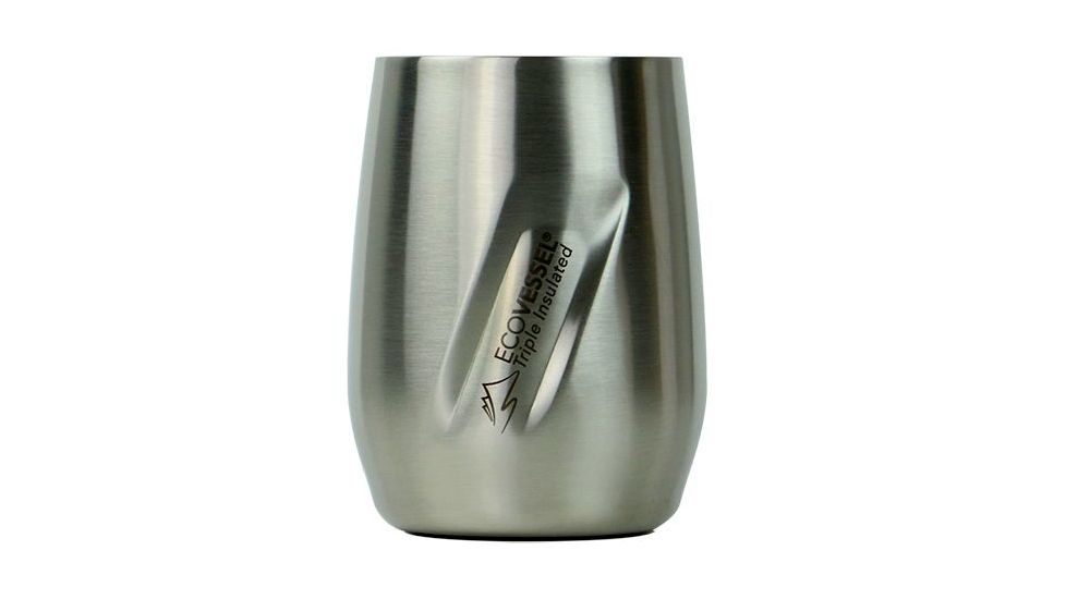 Eco Vessel Port Wine Glass, 10oz, Silver Express, Black Shadow, Stainless Steel, 100 Year Manufacturer Warranty, EVS-77071