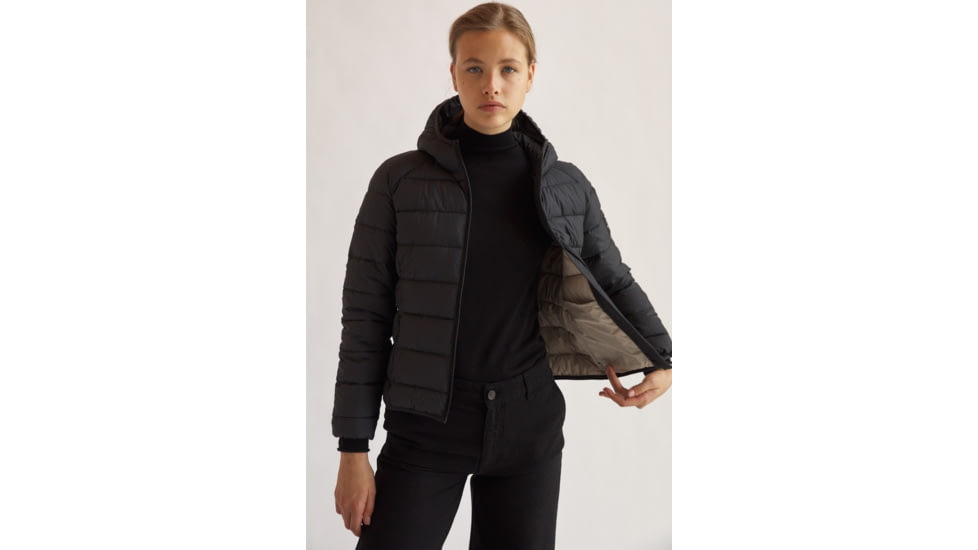 Ecoalf Aspalf Jacket - Womens, Black, Extra Small, GAJKASPJA4070WW21-319-XS