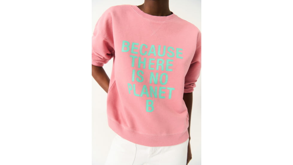 Ecoalf Backalf B Because Sweatshirt - Womens, Summer Pink, M, GASTBACKB8140WS22-261-M