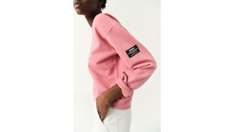 Ecoalf Backalf B Because Sweatshirt - Womens, Summer Pink, M, GASTBACKB8140WS22-261-M