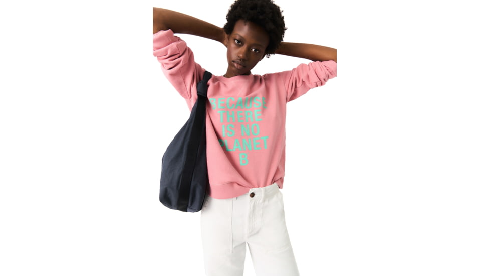 Ecoalf Backalf B Because Sweatshirt - Womens, Summer Pink, M, GASTBACKB8140WS22-261-M