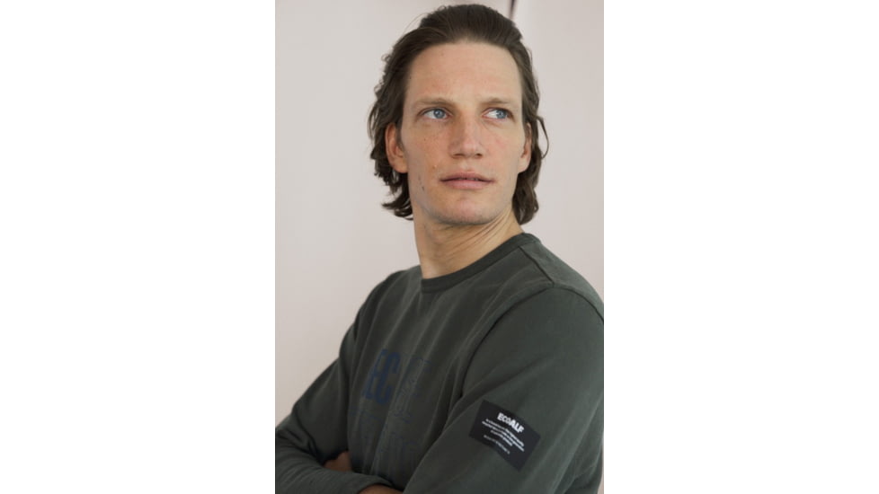 Ecoalf Berdesalf Long Sleeve T-Shirt - Mens, Dark Khaki, Extra Large, GATSBERDE8062MW21-106-XL